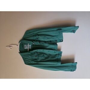 QS by s.Oliver Cropped Denim Jacket  Ocean Green